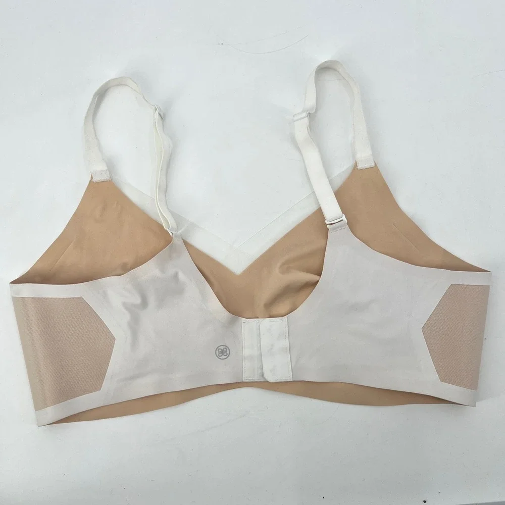 HoneyLove Crossover Bra White T-Shirt Bra Size XL Seamless‎ Wireless Comfort